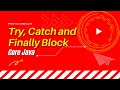 Try Catch Finally | Java | Java program  | Java Interview