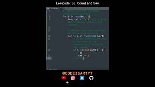 Leetcode 38. Count and Say in Python | Python Leetcode | Python Coding Tutorial | Python Coding ASMR