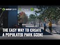 Create a Crowd in a Park with 3D People and Mocap Animation from the ActorCore 3D Store