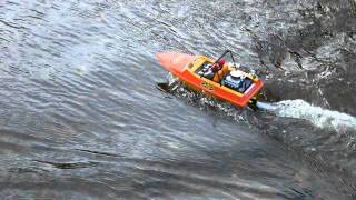 NQD RC jet boat short river test