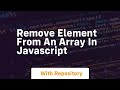 remove element from an array in javascript