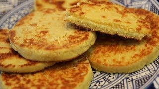 Harcha - Moroccan Semolina Bread Recipe - CookingWithAlia - Episode 310