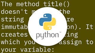 Why does the istitle() string method return false if the string is clearly in title-case?