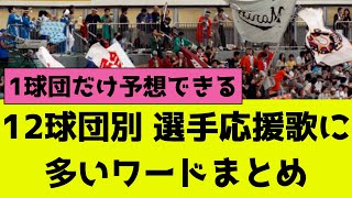 【プロ野球】選手応援歌の歌詞に多いワードを12球団別でまとめみた