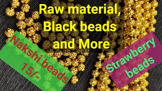 Nakshi beads rs 15/-, jewellery raw material, real strawberry beads, czs