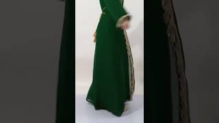 Green Ball Gown Designer Maghribi Kaftan for Women