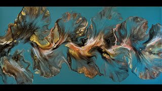 051 - "Bronze Doves" - Dutch Pour - Acrylic Pouring - Abstract Art - Paint Pouring
