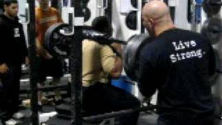 DeFrancosGym.com - Rutgers-bound linebacker, Steve Beauharnais, safety bar squats 455 X 2!