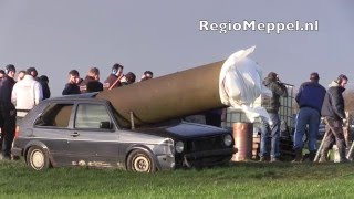 Carbidschieten met autokanon in Steenwijk