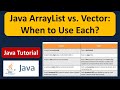 Java ArrayList vs. Vector: When to Use Each? | Java Collection Framework