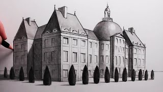 How to Draw a French Chateau: Narrated Drawing tutorial