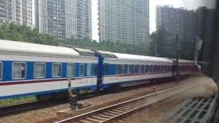 {CNR} Ride CRH1 train climb up the T108 passenger train