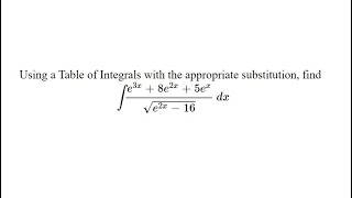 Table of Integrals:  Challenging