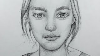 Simple Loomis Method for Drawing a Girl's Face Proportionately