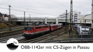 [4K] (Noch) Zu Gast in Passau: ÖBB-1142er mit CS-Zügen