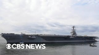 U.S. aircraft carrier is show of support for Israel in war against Hamas