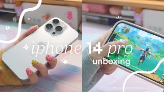 🤍 iphone 14 pro unboxing | feat. genshin impact with joycon support on iOS 16 ✧