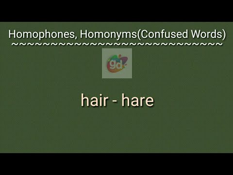 What is a homophone for hair?