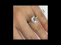 4 carat emerald cut diamond 3 stone engagement ring