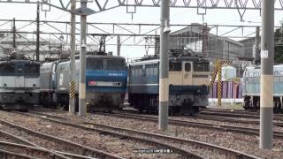 吹田機関区 EF66、EF65、EF81などの入換え作業（H26.10.11)