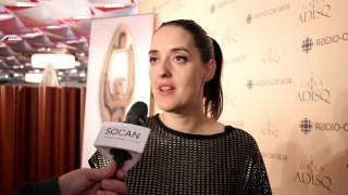 Entrevue SOCAN : Marie-Pierre Arthur au Gala de l'ADISQ 2015