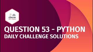 Ques 53 | The Block Game | Python | #CBCDailyChallenge