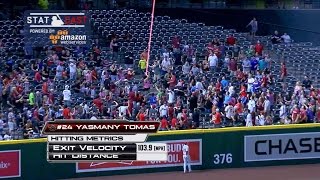 PHI@ARI: Statcast tracks Tomas' towering home run