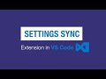 Settings Sync Extension for Visual Studio Code