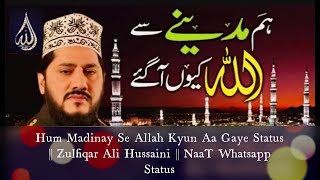 Hum Madinay Se Allah Kyun Aa Gaye Status || Zulfiqar Ali Hussaini || NaaT Whatsapp Status 2021 New..
