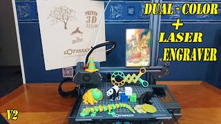 Lotmaxx SC 10 Shark V2 - Dual color 3D printing and laser engraver