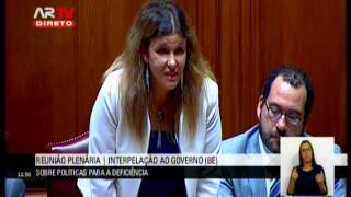 Debate Parlamentar | Políticas para a Deficiência | Resposta Secretária de Estado Ana Sofia Antunes