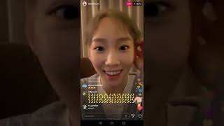 190406 Kim TAEYEON [SNSD] Instagram Live