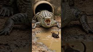 Puppy’s Terrifying Face-Off with a Giant Crocodile! #crocodileattacks