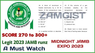 Legit 2024 JAMB runz | Midnight JAMB expo 2024 | SCORE 270+ IN JAMB 2024