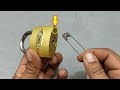 Easy Way To Open Lock With Safety Pin | Easy Life Hack | Teaching 24