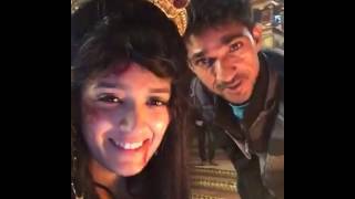 Pankhuri Awasthy Has Fun on the sets of Suryaputra Karn !