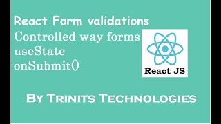 Part 19 Controlled way React forms | React | React Forms | Form validations | Error handling