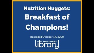 Nutrition Nuggets: Breakfast of Champions!