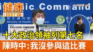 十大政治領袖列第七名  陳時中：我沒參與這比賽【健康資訊】