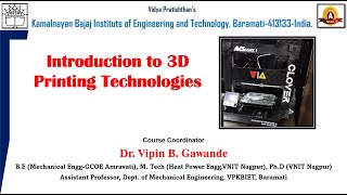 Unit -03-3D Printing Technologies- Part 01