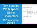 Trim Leading Whitespace String Characters | C Programming Example