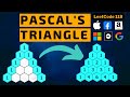 Pascal's Triangle: 118 - dynamic programming interview google, apple, amazon, meta, uber, microsoft