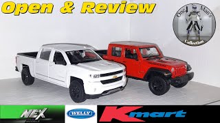 Welly NEX 2020 Jeep Gladiator \u0026 2017 Chevrolet Silverado - Unboxing \u0026 Review