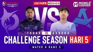 TDK VS RORA | SPS Mobile Challenge Season | MLBB | S6 Hari 5 | MATCH 4 GAME 3