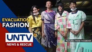 WATCH: Taal evacuees find humor in donated clothes amid eruption stress