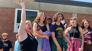 Students hold walkout at West Middle School in Lawrence