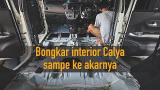 Cara bongkar karpet dasar Calya.