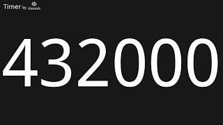 432000 Second Countdown Timer