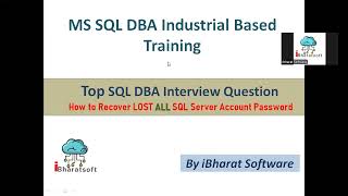 How to reset LOST SA Admin Password | Recover SysAdmin Password in MS SQL Server #ibharatsoftware