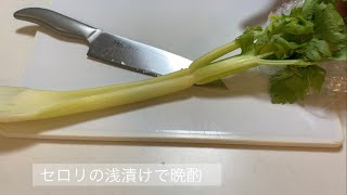 【料理夫の晩酌1】簡単セロリの浅漬け